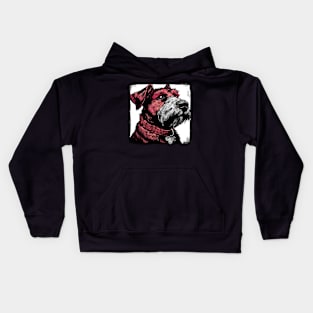 Retro Art Airedale Terrier Dog Lover Kids Hoodie